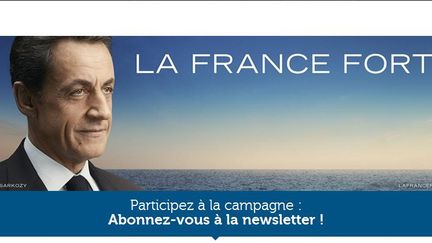 Nicolas Sarkozy a lancé son site de campagne (Capture d'écran)