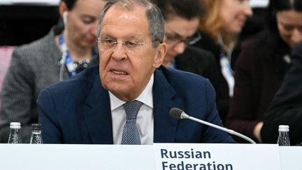 Le ministre des Affaires étrangères russe, Sergueï Lavrov, le 5 décembre 2024, à Malte. (AFP)