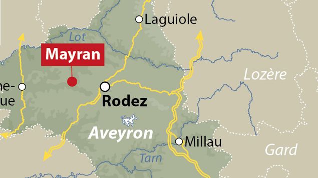 &nbsp; (Le drame s'est déroulé à Mayran, à l'ouest de Rodez © Idé)