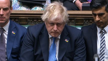 Le Premier ministre britannique Boris Johnson s'est excusé, le 19 avril 2022, devant la Chambre des communes,&nbsp;pour avoir rompu le confinement pour&nbsp;le jour&nbsp;de son anniversaire, en mai 2020. (- / PRU)