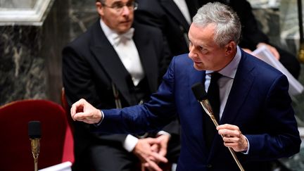 Le ministre de l'Economie, Bruno Le Maire, le 5 juillet 2017 à l'Assemblée nationale. (MARTIN BUREAU / AFP)