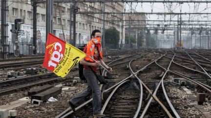 &nbsp; (La CGT-cheminots, premier syndicat à la SNCF, n'a pas donné de mot d'ordre © maxPPP)