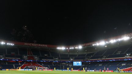 Le match PSG-Dortmund (2-0) s'est joué à huit-clos au Parc des Princes à Paris, mercredi 11 mars 2020, en raison de l'épidémie de coronavirus. (- / GETTY/UEFA)