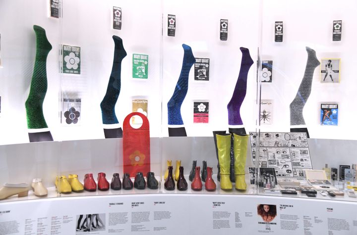 Expo Mary Quant à Londres (accessoires), en avril 2019
