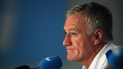 Didier Deschamps lors d'une conférence de presse à&nbsp;Neustift, en Autriche, le 31 mai 2016. (MIS / PICTURE ALLIANCE / AFP)