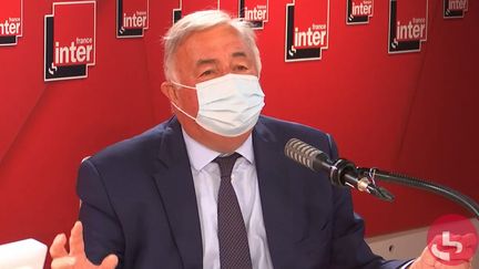 Gérard Larcher, président LR du Sénat, mardi 31 août sur France Inter. (FRANCEINTER / RADIO FRANCE)