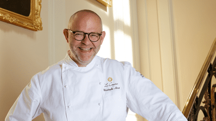 Christophe Moret, le nouveau chef (depuis quelques mois) du restaurant étoilé des Crayères, à Reims. (LAURENT RODRIGUEZ / LES CRAYÈRES)