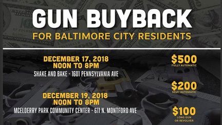 La ville de Baltimore aux Etats-Unis rachète les armes aux habitants du 17 au 21 décembre 2018. (GREGORY PHILIPPS / RADIO FRANCE)