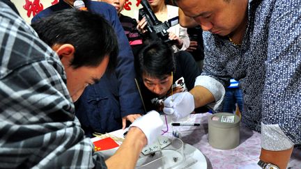 Combat de grillons à l'est de la Chine en 2011. (XIE XIUDONG / XINHUA)