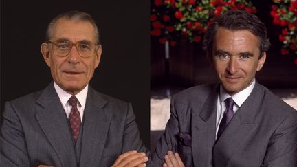 Henry Racamier, fondateur de LVMH à gauche et Bernard Arnault, à droite, dans les années 1989-1995. (Stephane Cardinale - James Andanson Sygma Getty)