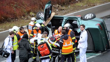 256 personnes sont mortes sur les routes en mars 2014, contre 200 en mars 2013. (PHILIPPE HUGUEN / AFP)