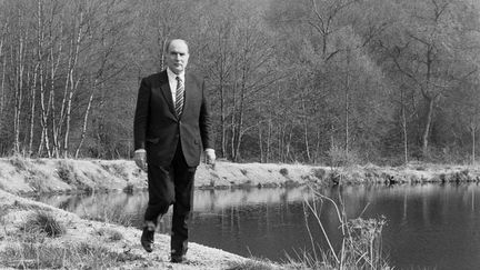 François Mitterrand, le 13 avril 1981, à Chateau-Chinon. (JEAN-CLAUDE DELMAS / AFP)