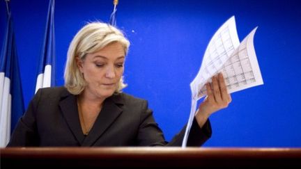 Marine Le Pen présente le chiffrage de son programme (JOEL SAGET / AFP)