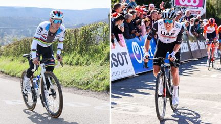 Remco Evenepoel et Tadej Pogacar. (AFP)