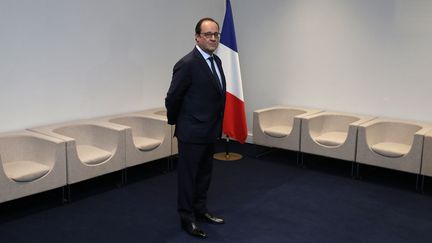 Le chef de l'Etat François Hollande le 30 novembre 2015 à la COP21 au Bourget (Seine-Saint-Denis). (PHILIPPE WOJAZER / AFP)