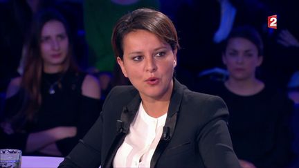 L'ex-ministre de l'Education nationale, Najat Vallaud-Belkacem, dans l'émission "On n'est pas couché", diffusée sur France 2, samedi 20 mai.&nbsp; (FRANCE 2)