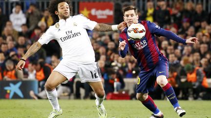 Marcelo et Lionel Messi devraient se croiser ce samedi sur la pelouse de Santiago-Bernabéu. (JOAN VALLS / NURPHOTO)