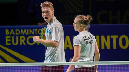 Thom Gicquel et Delphine Delrue, ici en Finlande le 19 février 2021, disputent un tournoi important en Indonésie, à partir du 16 novembre. (KIMMO BRANDT / COMPIC)