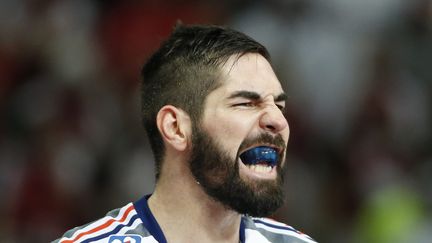 Nikola Karabatic lors de la finale de la Coupe du monde de handball, le 1er f&eacute;vrier 2015 &agrave; Doha (Qatar). (  MAXPPP)