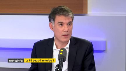 Olivier Faure, premier secrétaire du PS, était l'invité du "18h50 franceinfo" le 13 février 2020. (FRANCEINFO / RADIOFRANCE)