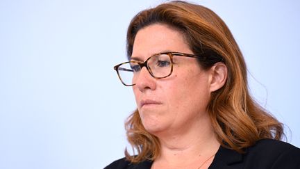 La secrétaire d'Etat à la Citoyenneté, Sonia Backès, le 12 juillet 2023 à Paris. (BERTRAND GUAY / AFP)