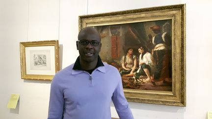 Lilian Thuram, co-commissaire d'une exposition au musée Delacroix, à Paris, consacrée à l'orientalisme et ses représentations, du 11 janvier au 2 avril 2018. (ANNE CHEPEAU / RADIO FRANCE)