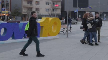 Le sud de Mitrovica, au Kosovo, en février 2018. (LILA LEFEBVRE / FLORIE CASTAINGTS / RADIO FRANCE)