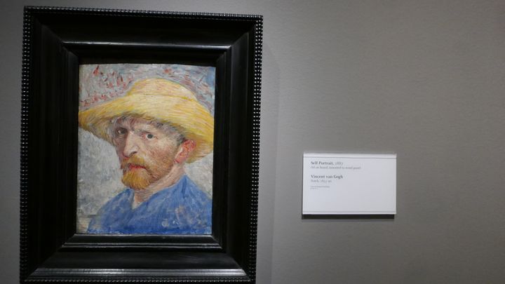 Pièce maîtresse du DIA de Detroit,  l’Autoportrait au chapeau de paille (1887) de Van Gogh est le premier tableau de l’artiste acquis par un musée américain. (Photo Emmanuel Langlois / franceinfo)