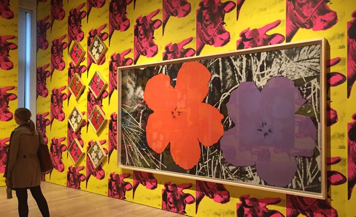 "Flowers" (les fleurs) de Warhol au musée Whitney de New York (6 novembre 2018)
 (Thomas Urbain / AFP)