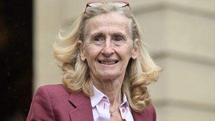 La ministre de l'Education nationale Nicole Belloubet à Matignon, le 10 février 2024. (MIGUEL MEDINA / AFP)