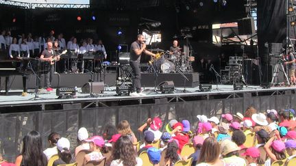 Ibrahim Maalouf sur la scène de Jazz à Vienne donne un concert pour le jeune public
 (anne élisabeth Philibert)