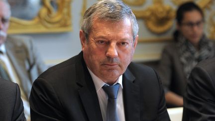 Roland Héguy,&nbsp;le président confédéral de l’union des métiers et des industries de l’hôtellerie (UMIH), le 9 juillet 2014. (ERIC PIERMONT / AFP)