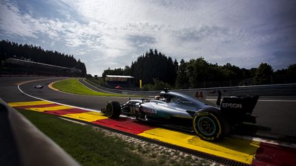 Lewis Hamilton a été le plus rapide lors de la 2e séance d'essais libres du GP de Belgique.  (XAVIER BONILLA / NURPHOTO)