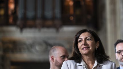 La maire de Paris, Anne Hidalgo, le 21 avril 2019 à Paris. (LIONEL BONAVENTURE / AFP)