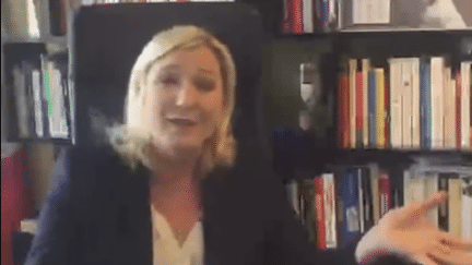 &nbsp; (Marine Le Pen s'est adressée à ses partisans en direct sur Facebook, le 26 février 2016)