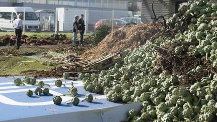 &nbsp; (Dans la nuit du vendredi 19 au samedi 20 septembre des légumiers du Nord Finistère ont incendié les locaux de la Mutualité Sociale Agricole à Saint-Martin-des-Champs ( Finistère ) avant de mettre le feu au centre des finances publiques à Morlaix  © Maxppp)