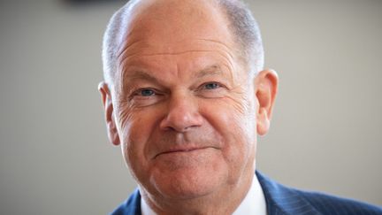 Le chancelier allemand Olaf Scholz, à New-York, le 22 septembre 2024. (MICHAEL KAPPELER / DPA / AFP)