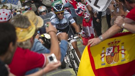 Sur la Vuelta, Alberto Contador va participer à sa dernière course, une pression particulière&nbsp;avec les attentats en Catalogne. (LIONEL BONAVENTURE / POOL)