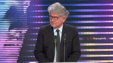 Thierry Breton, commissaire européen au marché intérieur, était lundi 27 juin l'invité du 8h30 franceinfo.&nbsp;&nbsp; (FRANCEINFO / RADIOFRANCE)