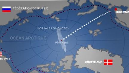 Vue de l'océan Arctique à la verticale du pôle. (DR)