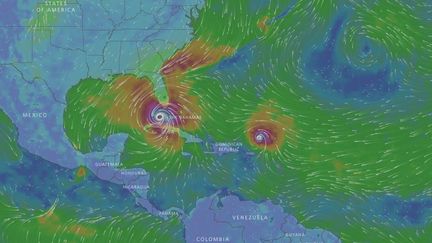 L'ouragan Irma se rapproche de la Floride (Etats-Unis), le 10 septembre 2017. (WINDY.COM)