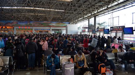 La gare de Kunming (Chine), le 23 janvier 2014. (HU CHAO / XINHUA)