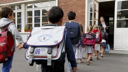 Une &eacute;cole &eacute;l&eacute;mentaire dans le 16e arrondissement de Paris, lors de la rentr&eacute;e scolaire, le 4 septembre 2012. (MAXPPP)