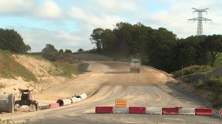 la route des plages, a Guidel (Morbihan) en Bretagne a nécessité de raser 2 hectares de forêt.&nbsp; (FRANCE 2)