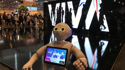 Le&nbsp;robot Pepper vous accueille à Vivatech. (RADIO FRANCE - JEROME COLOMBAIN)