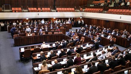 Une session parlementaire à la Knesset, à Jérusalem le 11 décembre 2019 (GALI TIBBON / AFP)