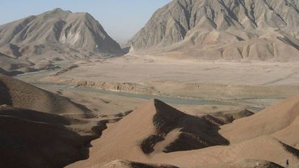 La rivière Balkh Ab, au sud de Bactres, sur l'antique route reliant l'Afghanistan à l'Inde (Photo DAFA)