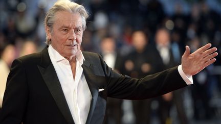 L'acteur Alain Delon présentait la version restaurée de "Plein Soleil" pour le 66e Festival de Cannes en 2013.&nbsp; (ANNE-CHRISTINE POUJOULAT / AFP)