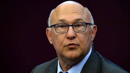 Le ministre des Finances, Michel Sapin, le 31 juillet 2014, &agrave; Rome (Italie). (ALBERTO PIZZOLI / AFP)