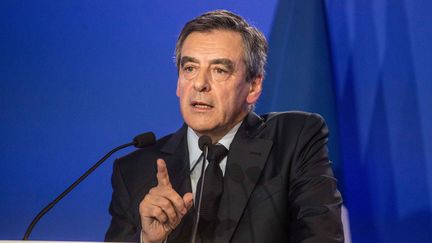 François Fillon s'exprime depuis son QG de campagne, le 6 février 2017 à Paris. (HAMILTON / REA)